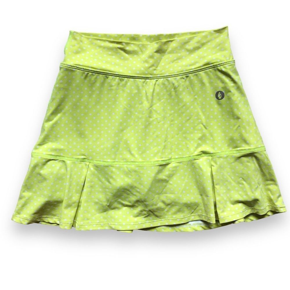 Dona Jo Size 1 Small S Jojo skirt Skort yellow white polkadot athletic